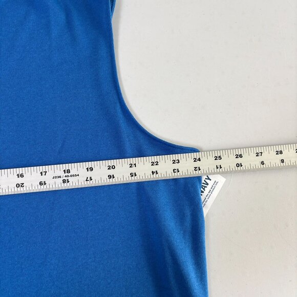 Old Navy Mock Neck Mini Dress Plus Size 3X Blue Sleeveless Minimalist NWT - Picture 9 of 11